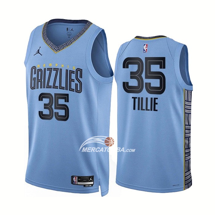 Maglia Memphis Grizzlies Killian Tillie NO 35 Statement 2022-23 Blu